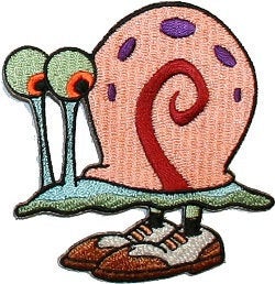 SpongeBob Squarepants Gary Snail W/ Shoe Embroidered Iron On Applique Patch