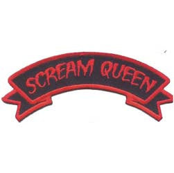 Scream Queen Arch Patch Horror Zombie Kreepsville Embroidered Iron On Applique
