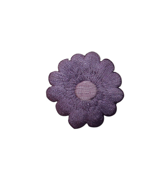 ID 6480 Purple Flower Blossom Patch Garden Design Embroidered Iron On Applique