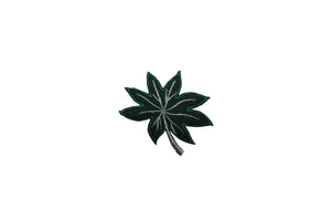 ID 7192 8 Point Green Leaf Patch Nature Tree Symbol Embroidered Iron On Applique
