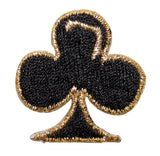 ID 8592 Gold Black Spade Suit Patch Gambling Card Embroidered Iron On Applique