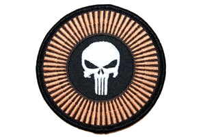 Punisher Skull & Bullet Logo Patch Marvel Comics Vigilante Hero Iron-On Applique