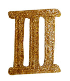 ID 0110 Roman Numeral III Patch Numbers Embroidered Embroidered Iron On Applique