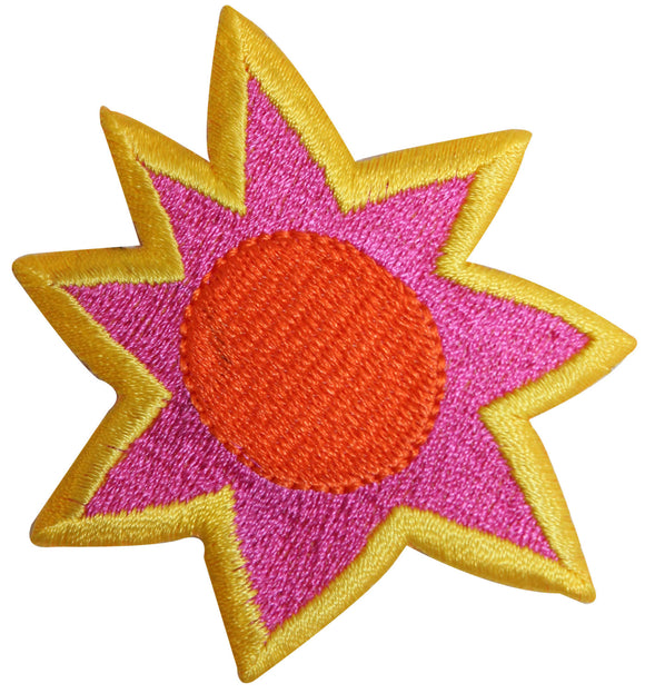 ID 3165 Colorful Sun Patch Cartoon Emblem Craft Embroidered Iron On Applique