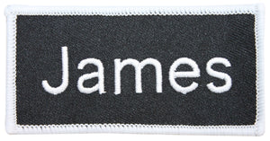 James "James" Name Tag Uniform Identification Badge Embroidered Iron On Badge Applique Patch