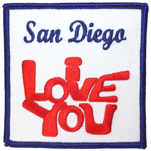 San Diego I Love You Patch California Site Travel Embroidered Iron On Applique