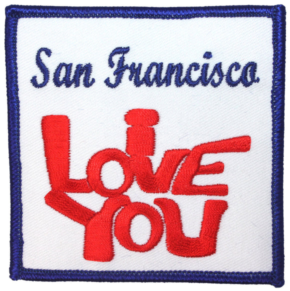 San Francisco I Love You Patch California Travel Embroidered Iron On Applique