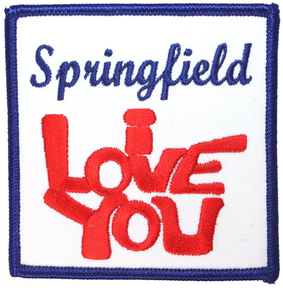 Springfield I Love You Patch Travel Embroidered Iron On Applique