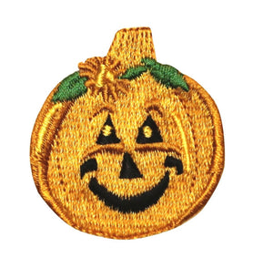ID 0820 Smile Jack O Lantern Patch Happy Halloween Embroidered Iron On Applique