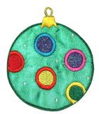 ID 8196D Spotted Christmas Tree Ornament Patch Ball Embroidered Iron On Applique