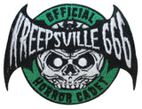Official Horror Cadet Skull Bat Kreepsville Embroidered Iron On Applique Patch