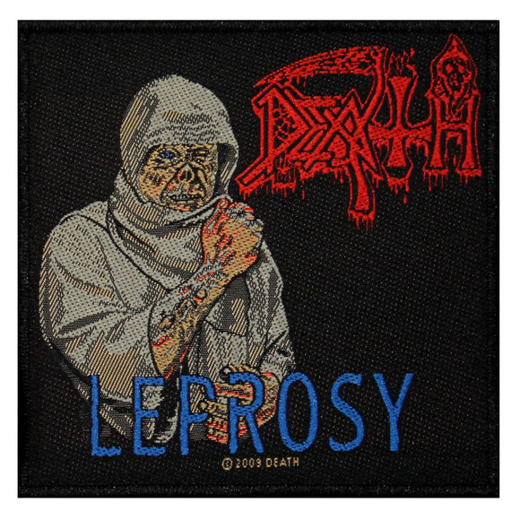 Death Leprosy Patch Album Art Heavy Metal Band Jacket Woven Sew On Applique