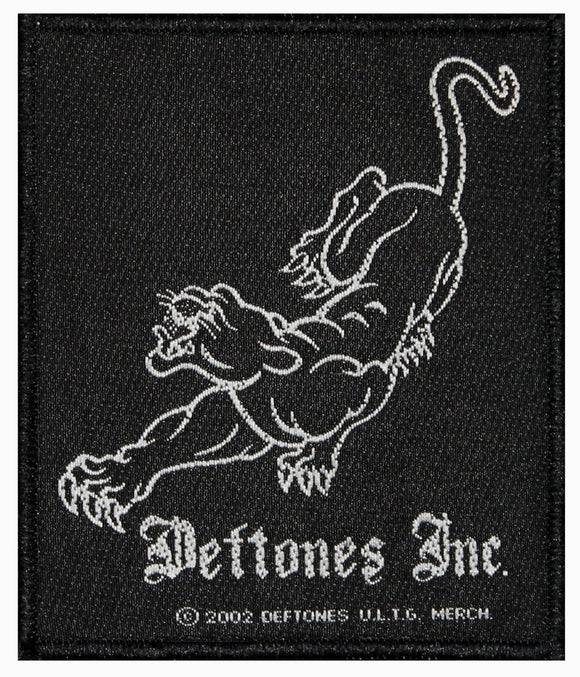 Deftones Inc Black Panther Logo Patch Rock Metal Music Woven Sew On Applique