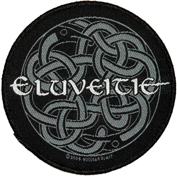 Eluveitie Celtic Knot Band Logo Patch Folk Metal Music Woven Sew On Applique