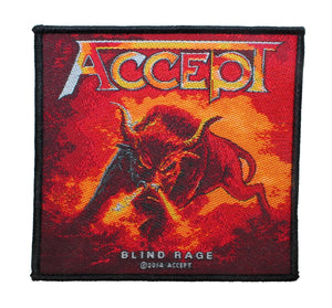 Accept Blind Rage Band Album Cover Patch Heavy Metal Music Sew On Applique