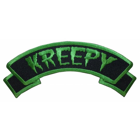Kreepy Name Tag Horror Death Zombie Kreepsville Embroidered Iron On Applique Patch