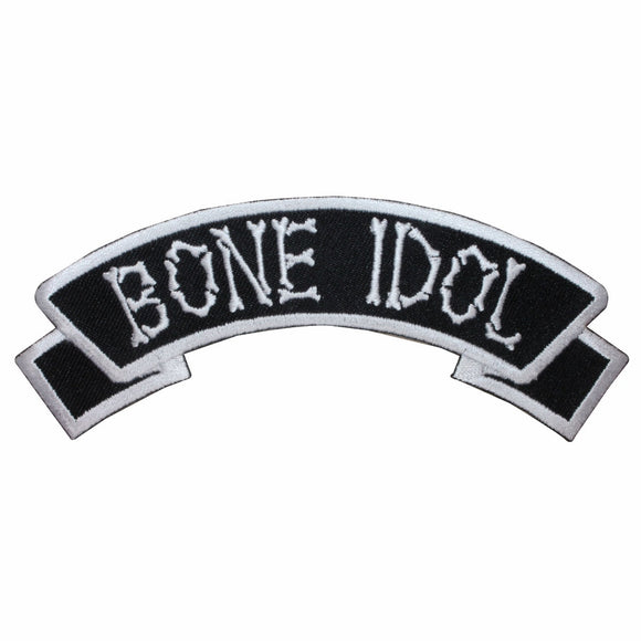 Bone Idol Nametag Patch Spooky Zombie Kreepsville Embroidered Iron On Applique