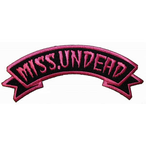 Miss Undead Name Tag Zombie Horror Kreepsville Embroidered Iron On Applique Patch