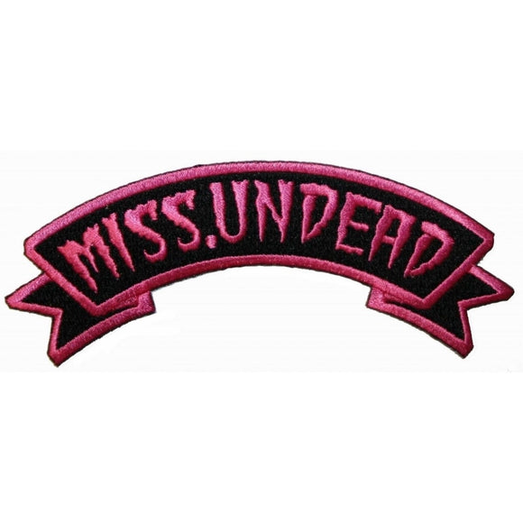 Miss Undead Name Tag Zombie Horror Kreepsville Embroidered Iron On Applique Patch