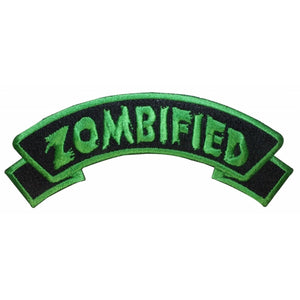 Zombified Name Tag Patch Horror Grave Kreepsville Embroidered Iron On Applique