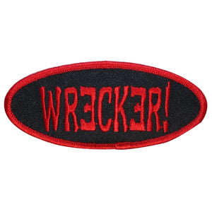 Wrecker Name Tag Crazy Monster Kreepsville Embroidered Iron On Applique Patch