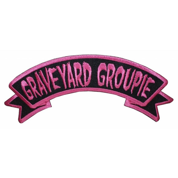 Graveyard Groupie Name Tag Patch Horror Kreepsville Embroidered Iron On Applique