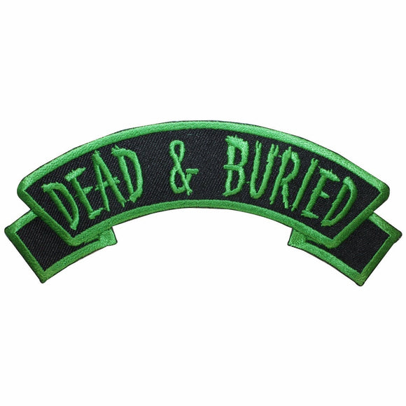 Dead & Buried Name Tag Patch Graveyard Kreepsville Embroidered Iron On Applique