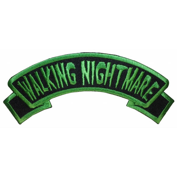Walking Nightmare Name Tag Patch Zombie Kreepsville Embroidered Iron On Applique