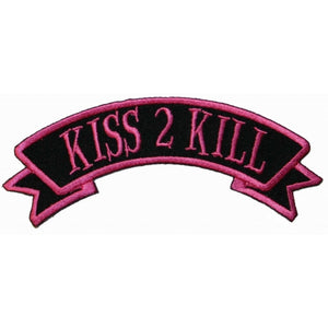 Kiss 2 Kill Name Tag Horror Grave Kreepsville Embroidered Iron On Applique Patch