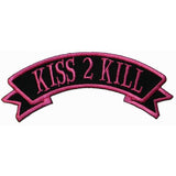 Kiss 2 Kill Name Tag Horror Grave Kreepsville Embroidered Iron On Applique Patch