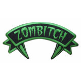 Zombitch Name Tag Zombie Crazy Fangs Kreepsville Embroidered Iron On Applique Patch