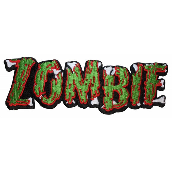 Zombie Word Patch Horror Undead Rotting Kreepsville Embroidered Iron On Applique