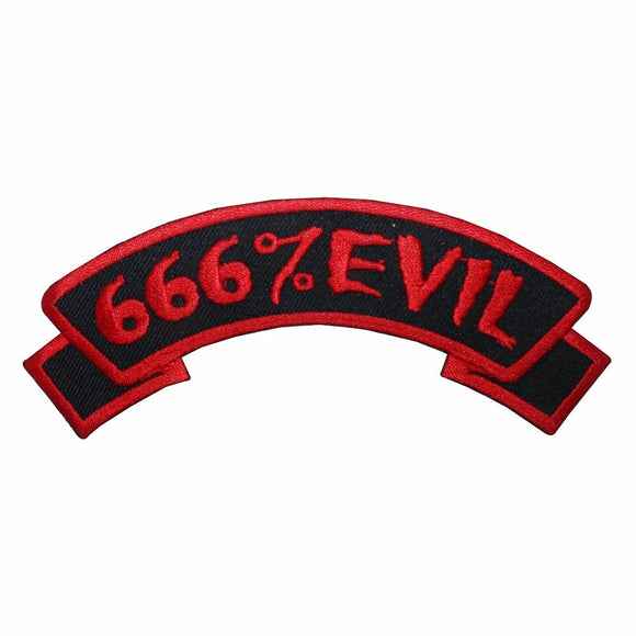 666% Evil Nametag Patch Zombie Horror Kreepsville Embroidered Iron On Applique