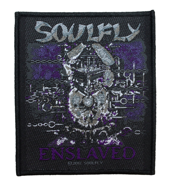 Soulfly Enslaved Patch Album Cover Art Death Metal Band Woven Sew On Applique
