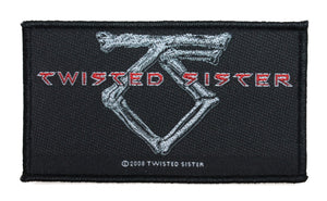 Twisted Sister Bones Logo Patch Heavy Metal Band Music Woven Sew On Applique