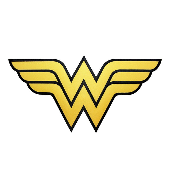 XLG Wonder Woman Logo Chest/Back Patch DC Comics Hero Costume Iron On Applique