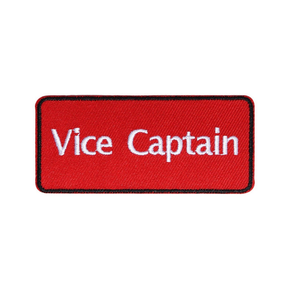 Vice Captain Red Team Patch Sports Clubs Assistant Embroidered Iron On Applique