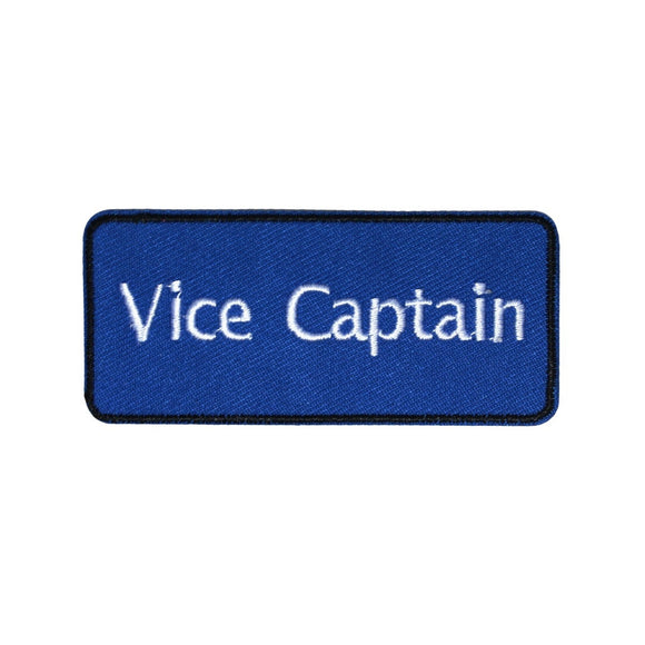 Vice Captain Blue Team Patch Sports Clubs Assistant Embroidered Iron On Applique
