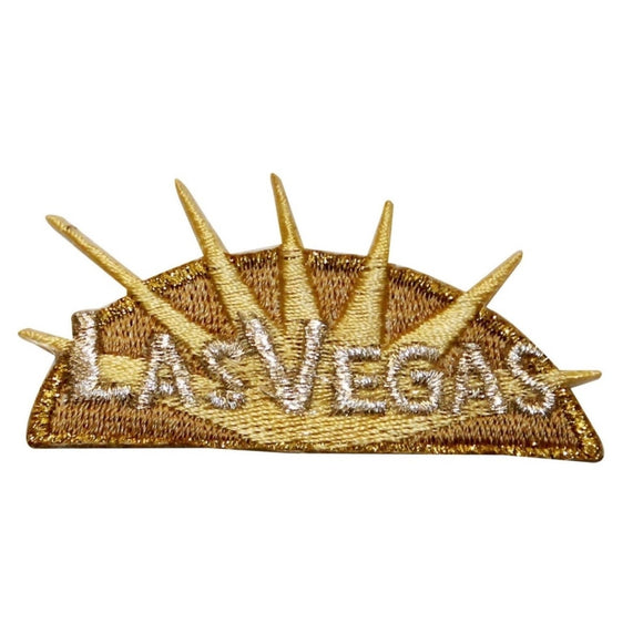 ID 0054 Las Vegas Patch Casino Shinning Light Cards Embroidered Iron On Applique