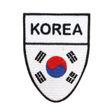 South Korea National Flag Shield Patch Badge Country Embroidered Iron On Applique