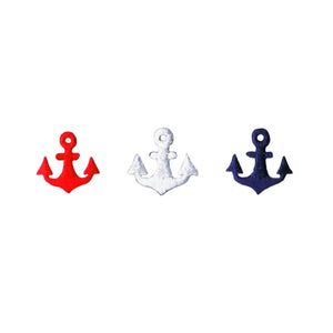 Set of 3 Small 3/4" Anchor Patches Nautical Marine Embroidered Iron On Applique