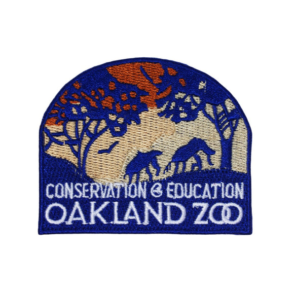 Oakland Zoo California Patch Wildlife Travel Badge Embroidered Iron On Applique