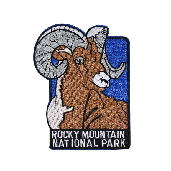 Rocky Mountain National Park Patch Bighorn Travel Embroidered Iron On Applique