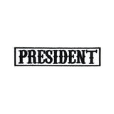 SOA Name Tag "President" Patch Outlaw Motorcycle Club Biker Iron-On Applique