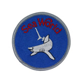 Sea World Shark Patch Travel Badge Aquatic Park Embroidered Iron On Applique