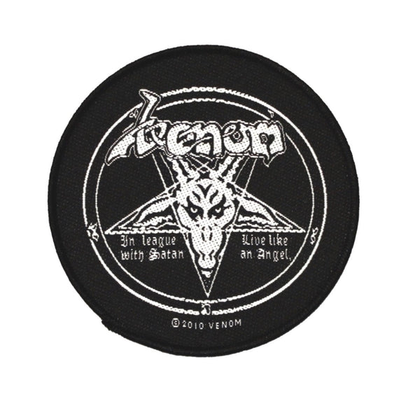 Venom In League With Satan Patch Black Metal Band Music Woven Sew On Applique