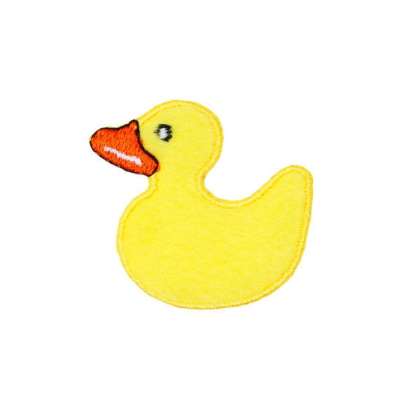 Small Fuzzy Yellow Duck Patch Soft Bath Tub Toy Embroidered Iron On Applique