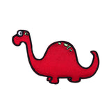 Red Brontosaurus Dinosaur Patch Cartoon Dino Long Embroidered Iron On Applique