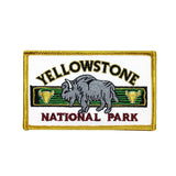 Yellowstone National Park Patch Travel Badge Bison Embroidered Iron On Applique