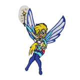 Sexy Blonde Fairy In Lingerie Patch Fantasy Pixie Embroidered Iron On Applique
